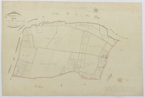 Ville - Cadastre napoléonien, section D, feuille unique
