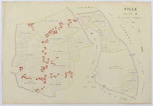 Ville - Cadastre napoléonien (copie), section B, feuille unique