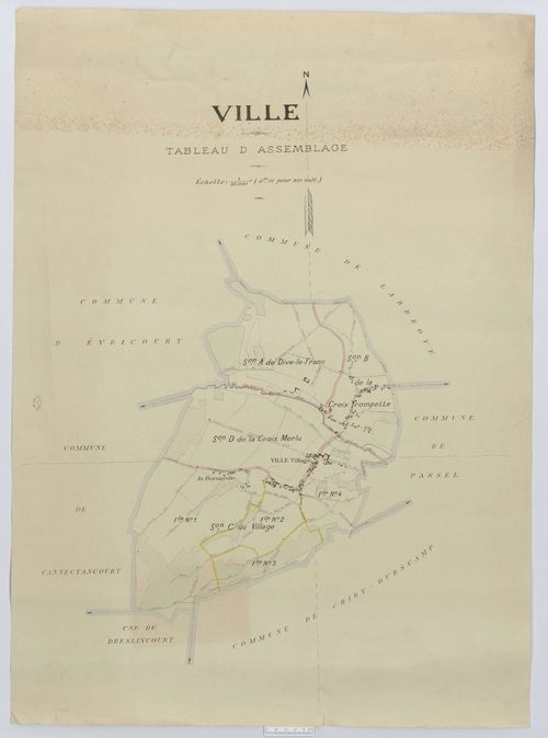 Ville - Cadastre napoléonien (copie), tableau d'assemblage
