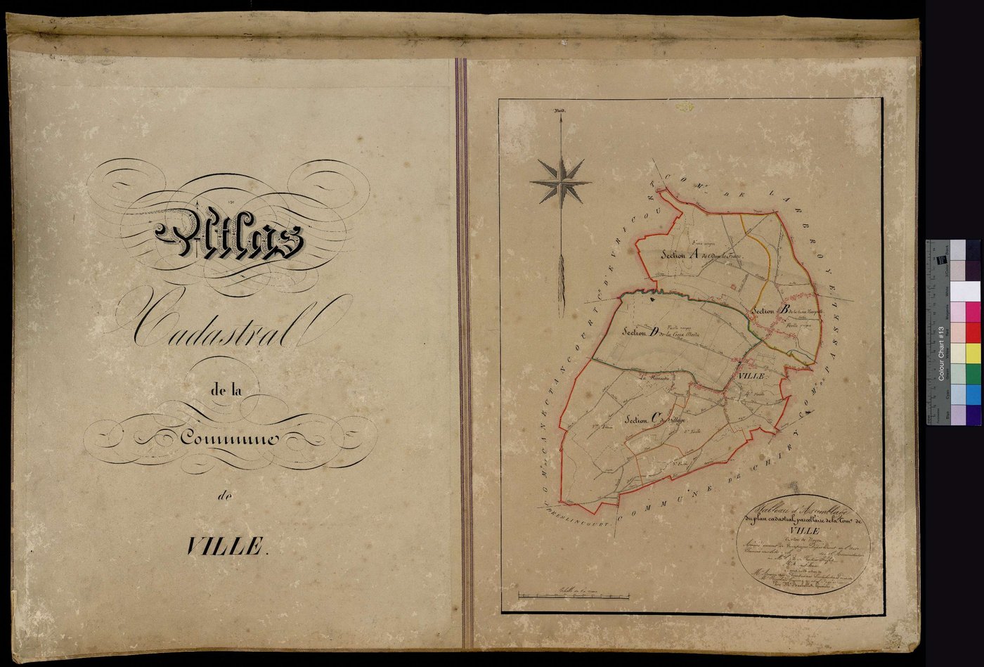 Ville - Cadastre napoléonien, tableau d'assemblage