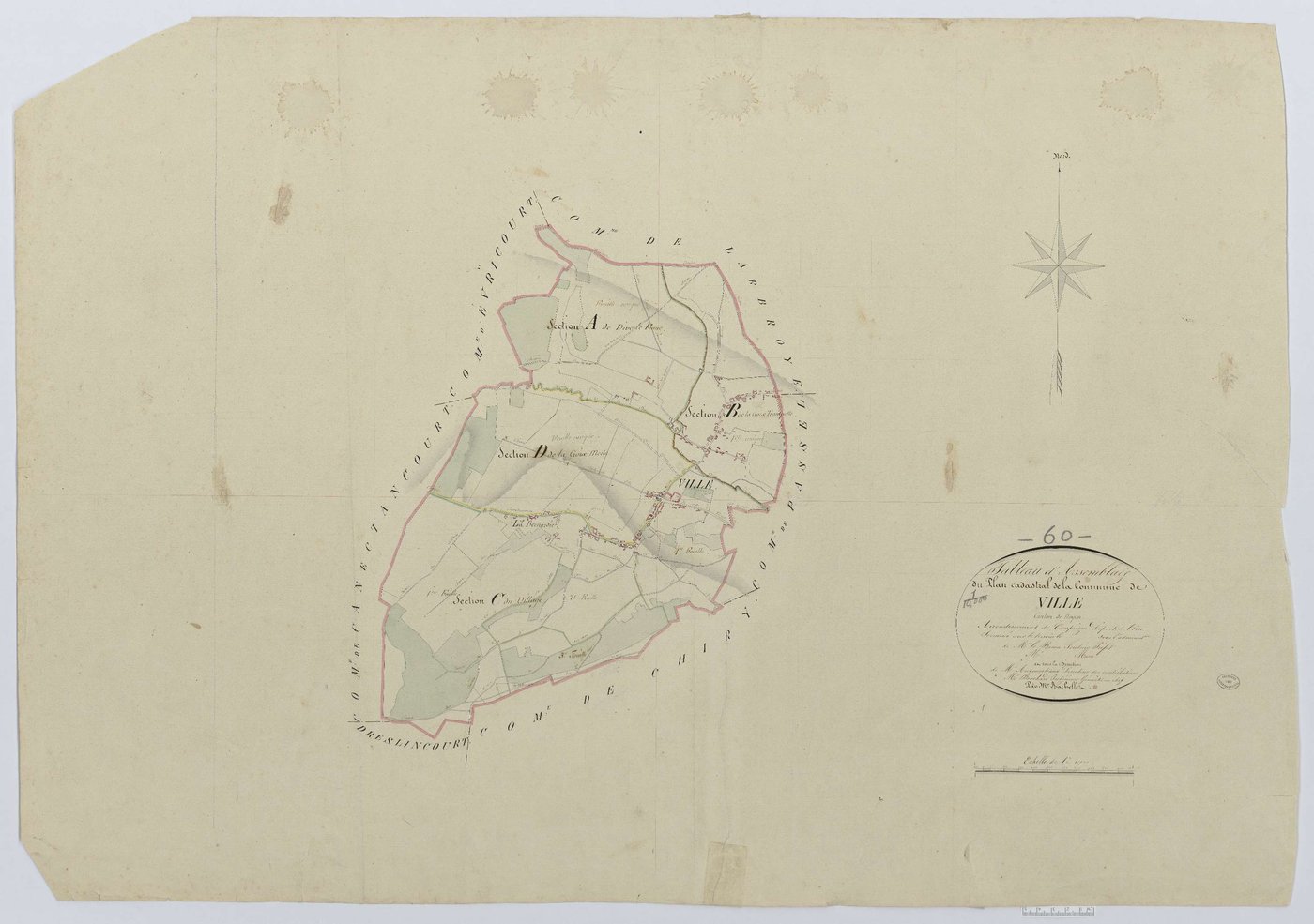 Ville - Cadastre napoléonien, tableau d'assemblage