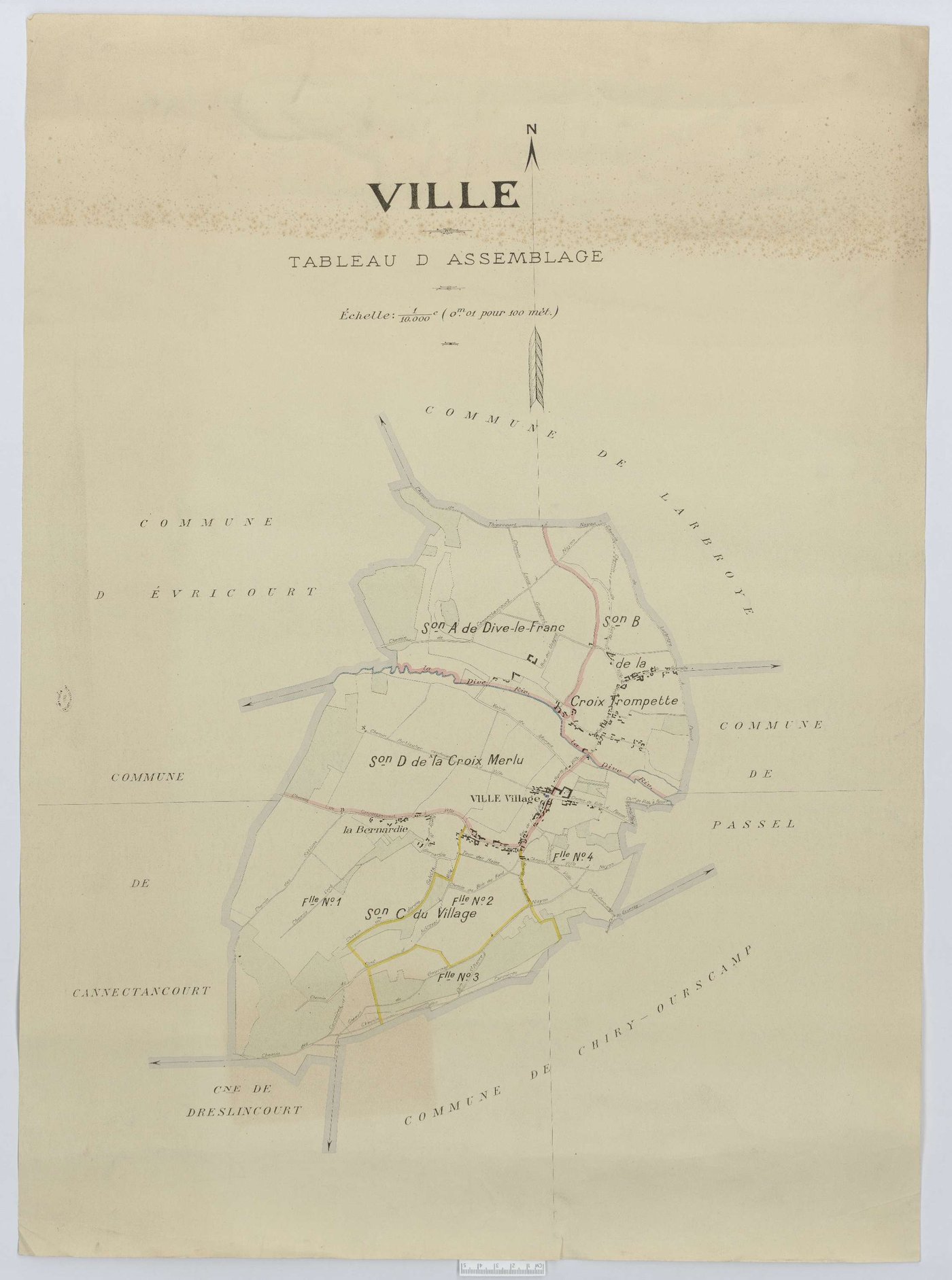 Ville - Cadastre napoléonien (copie), tableau d'assemblage