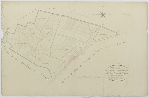 Villeneuve-sur-Verberie - Cadastre napoléonien, section C, feuille unique
