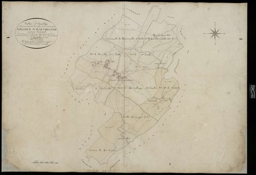Villers-Saint-Barthélemy - Cadastre napoléonien, tableau d'assemblage