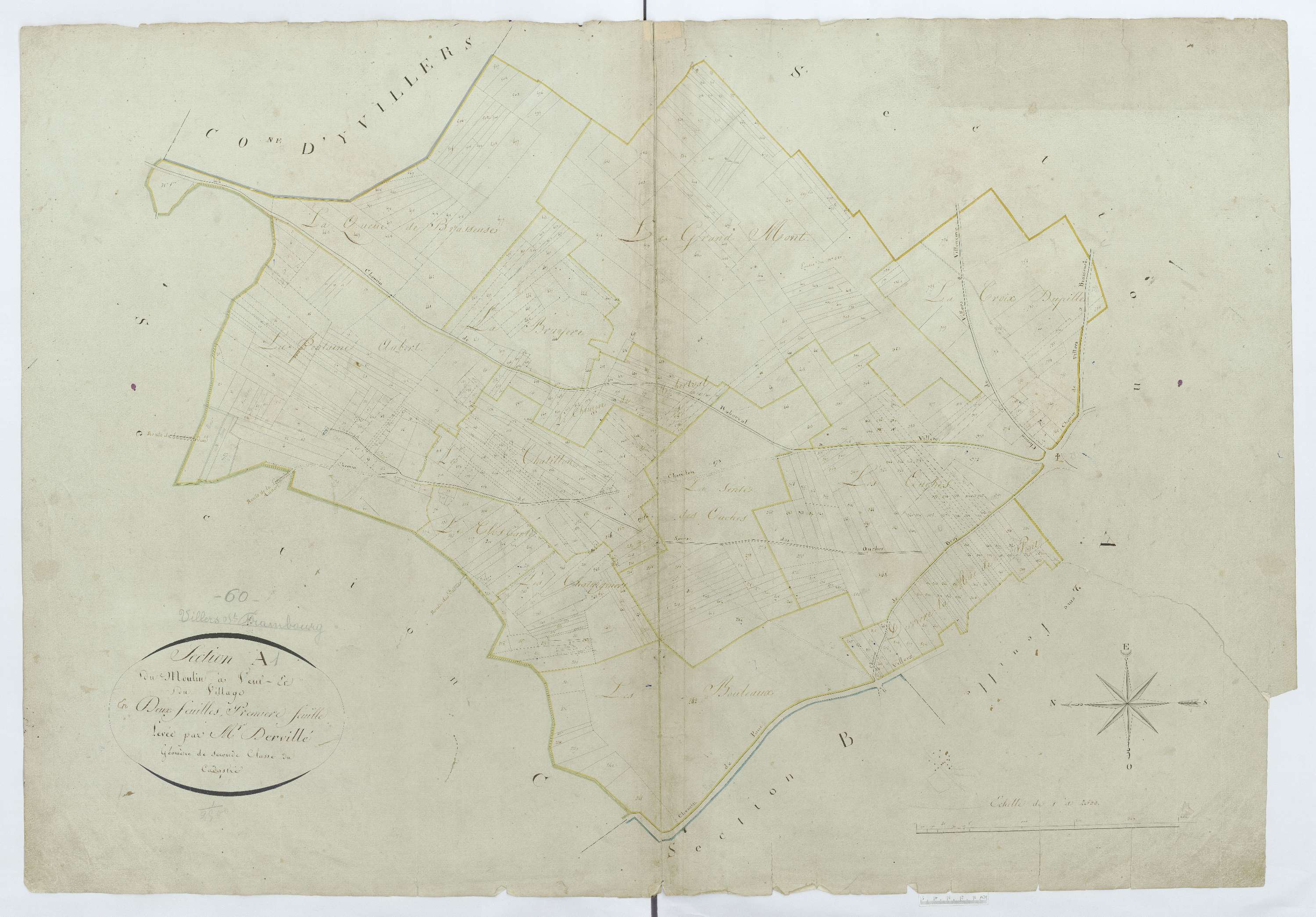 Villers-Saint-Frambourg - Cadastre napoléonien, section A1