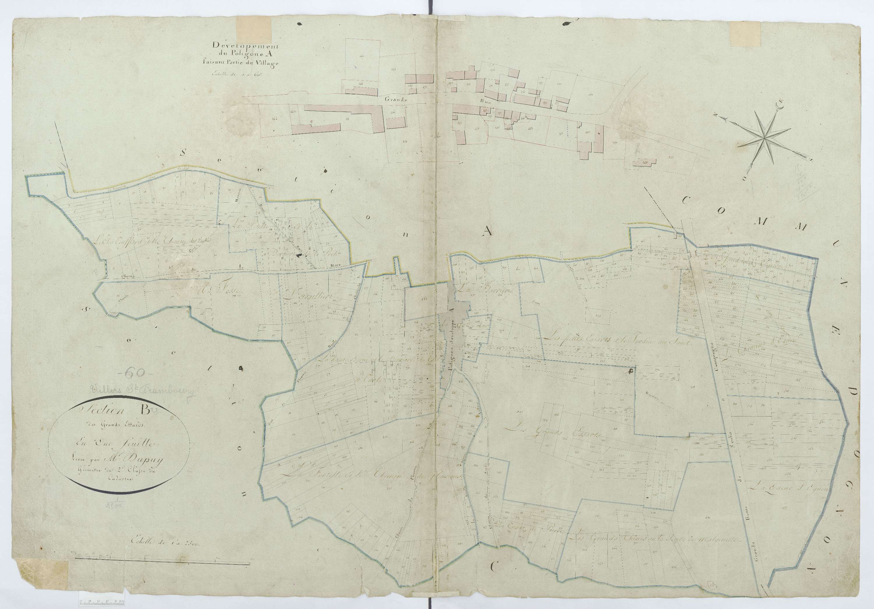Villers-Saint-Frambourg - Cadastre napoléonien, section B