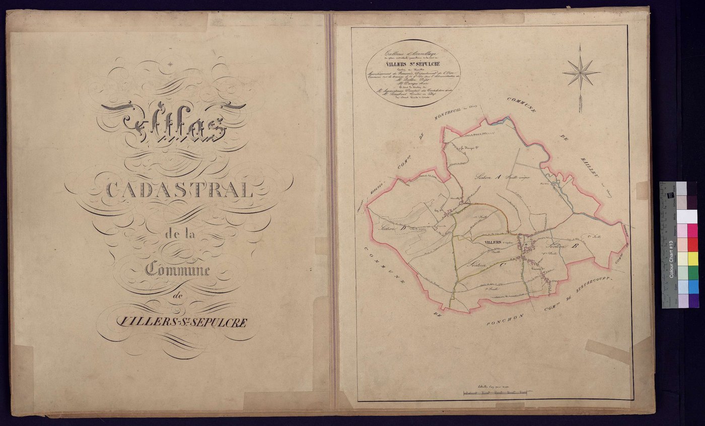 Villers-Saint-Sépulcre - Cadastre napoléonien, tableau d'assemblage