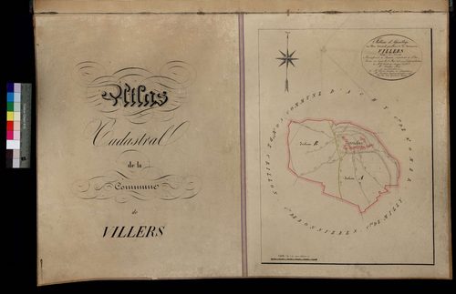 Villers-sur-Bonnières - Cadastre napoléonien, tableau d'assemblage