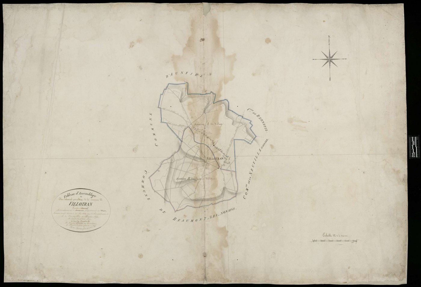 Villotran - Cadastre napoléonien, tableau d'assemblage