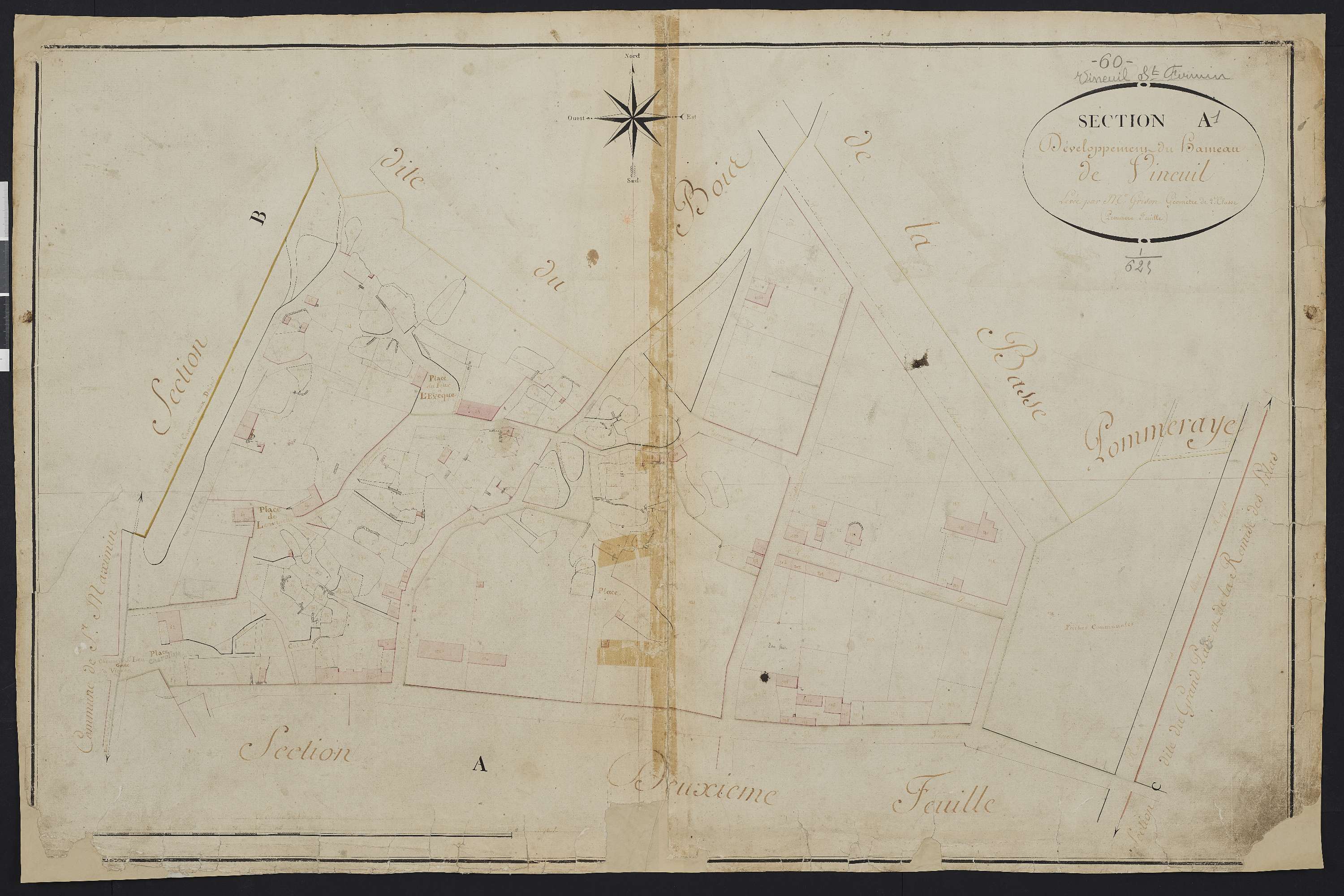 Vineuil-Saint-Firmin - Cadastre napoléonien, section A1