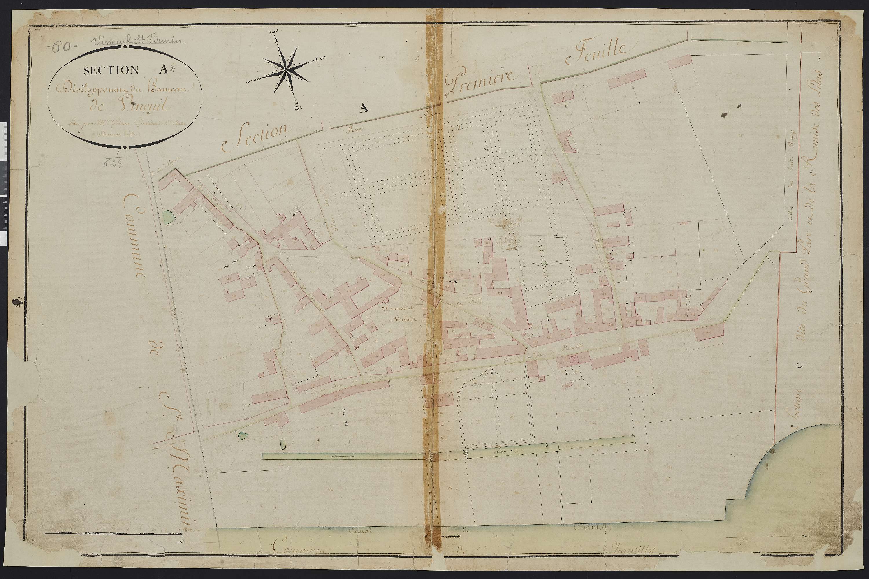 Vineuil-Saint-Firmin - Cadastre napoléonien, section A2