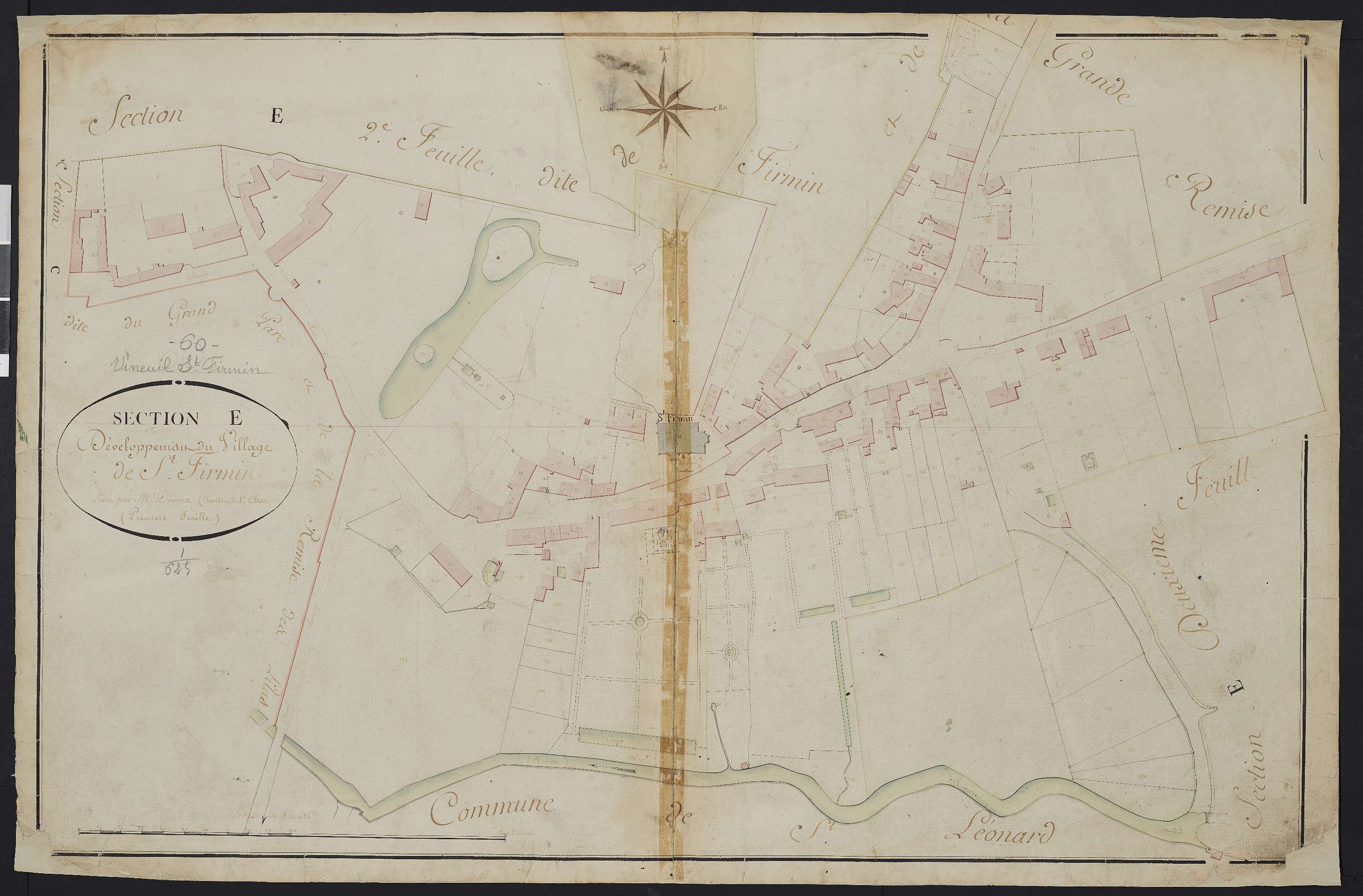 Vineuil-Saint-Firmin - Cadastre napoléonien, section E1