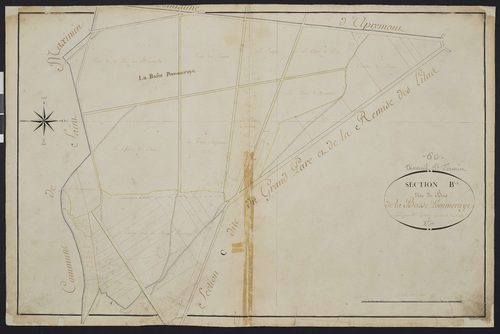 Vineuil-Saint-Firmin - Cadastre napoléonien, section B, feuille unique