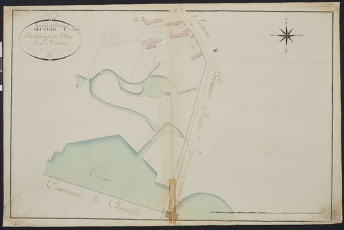Vineuil-Saint-Firmin - Cadastre napoléonien, section C, développement du village de Saint-Firmin