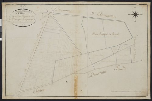Vineuil-Saint-Firmin - Cadastre napoléonien, section D, feuille unique