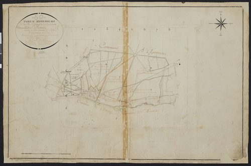 Vineuil-Saint-Firmin - Cadastre napoléonien, tableau d'assemblage