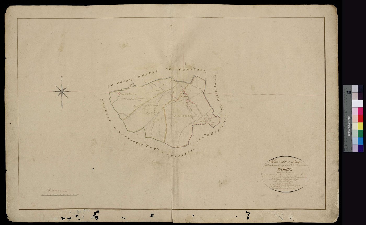 Wambez - Cadastre napoléonien, tableau d'assemblage