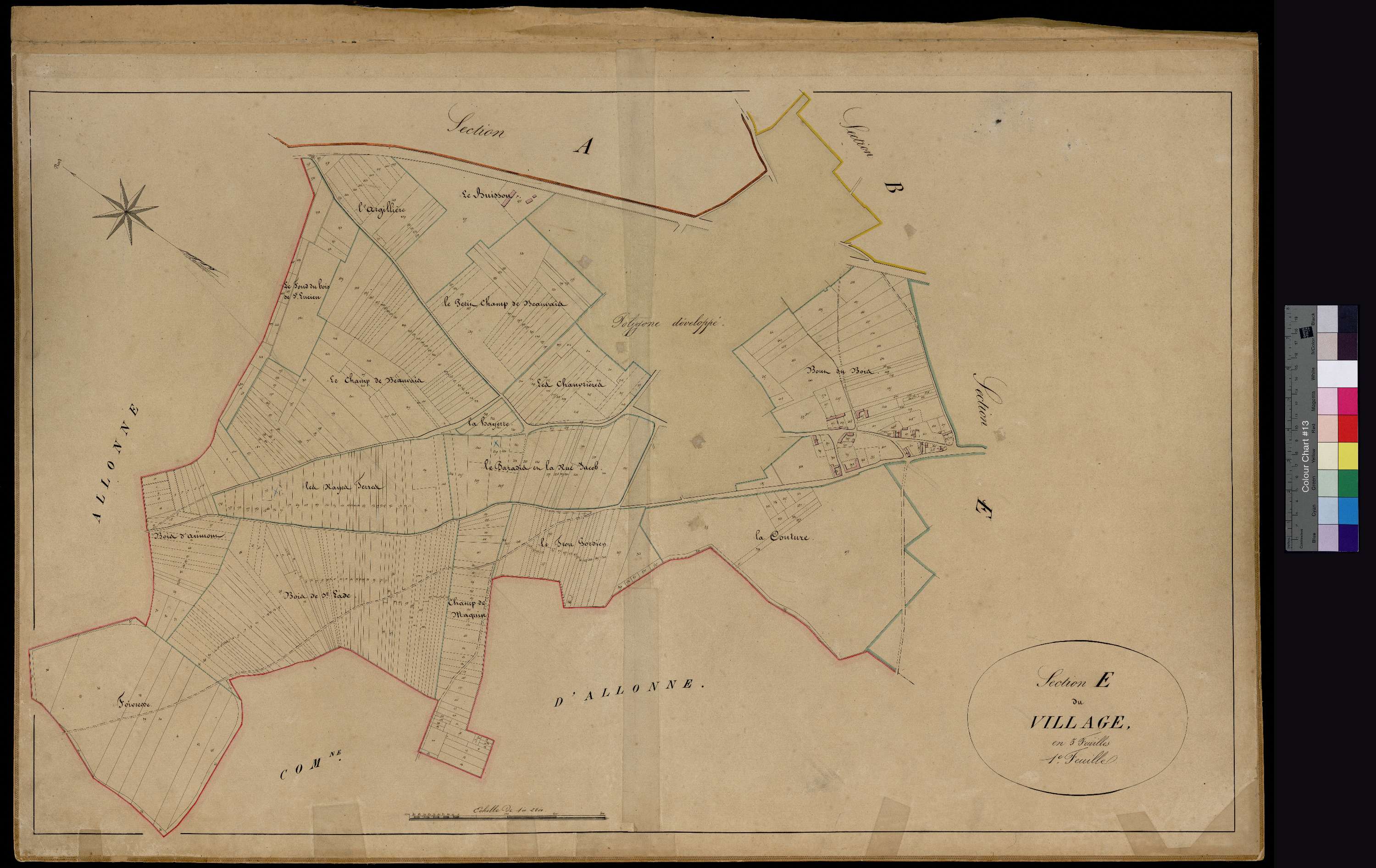 Warluis - Cadastre napoléonien, section E1