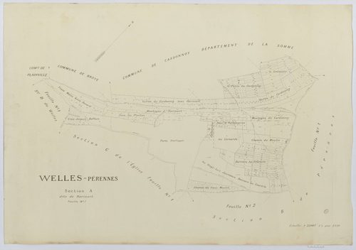Welles-Pérennes - Cadastre napoléonien (copie), section A