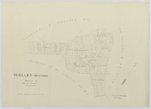 Welles-Pérennes - Cadastre napoléonien (copie), développement de la section A
