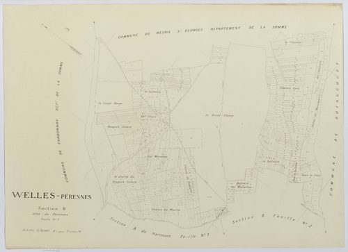 Welles-Pérennes - Cadastre napoléonien (copie), section B1