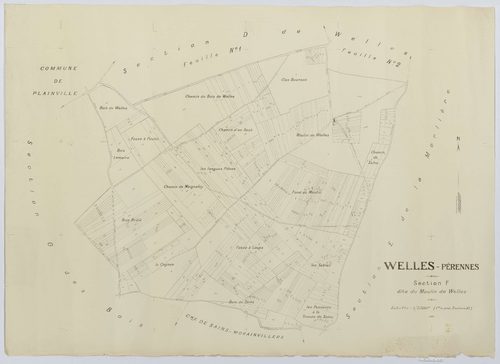 Welles-Pérennes - Cadastre napoléonien (copie), section F, feuille unique