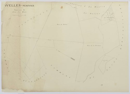 Welles-Pérennes - Cadastre napoléonien (copie), section G, feuille unique