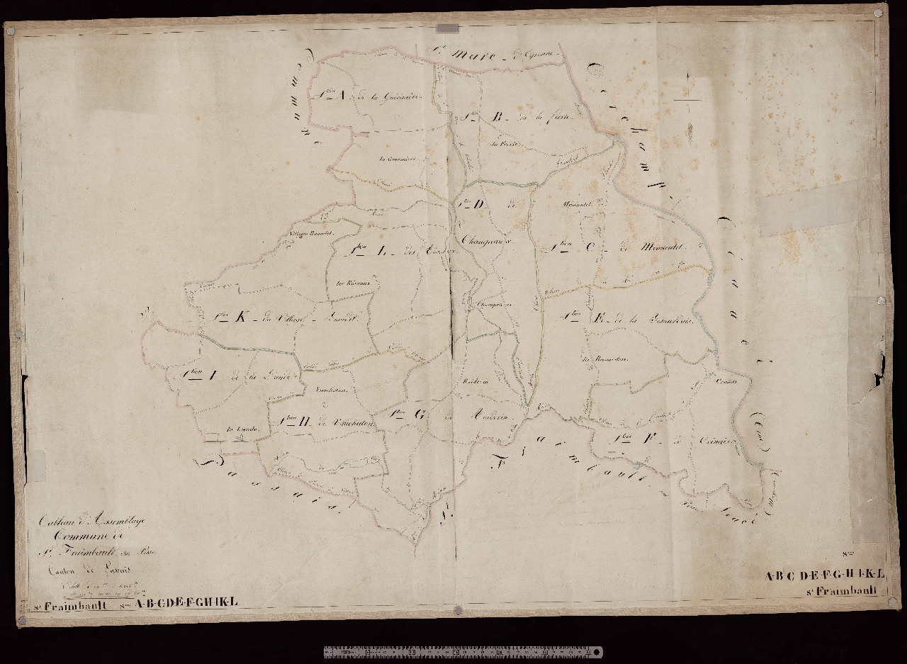 Tableau d'assemblage (sections A à Section L)