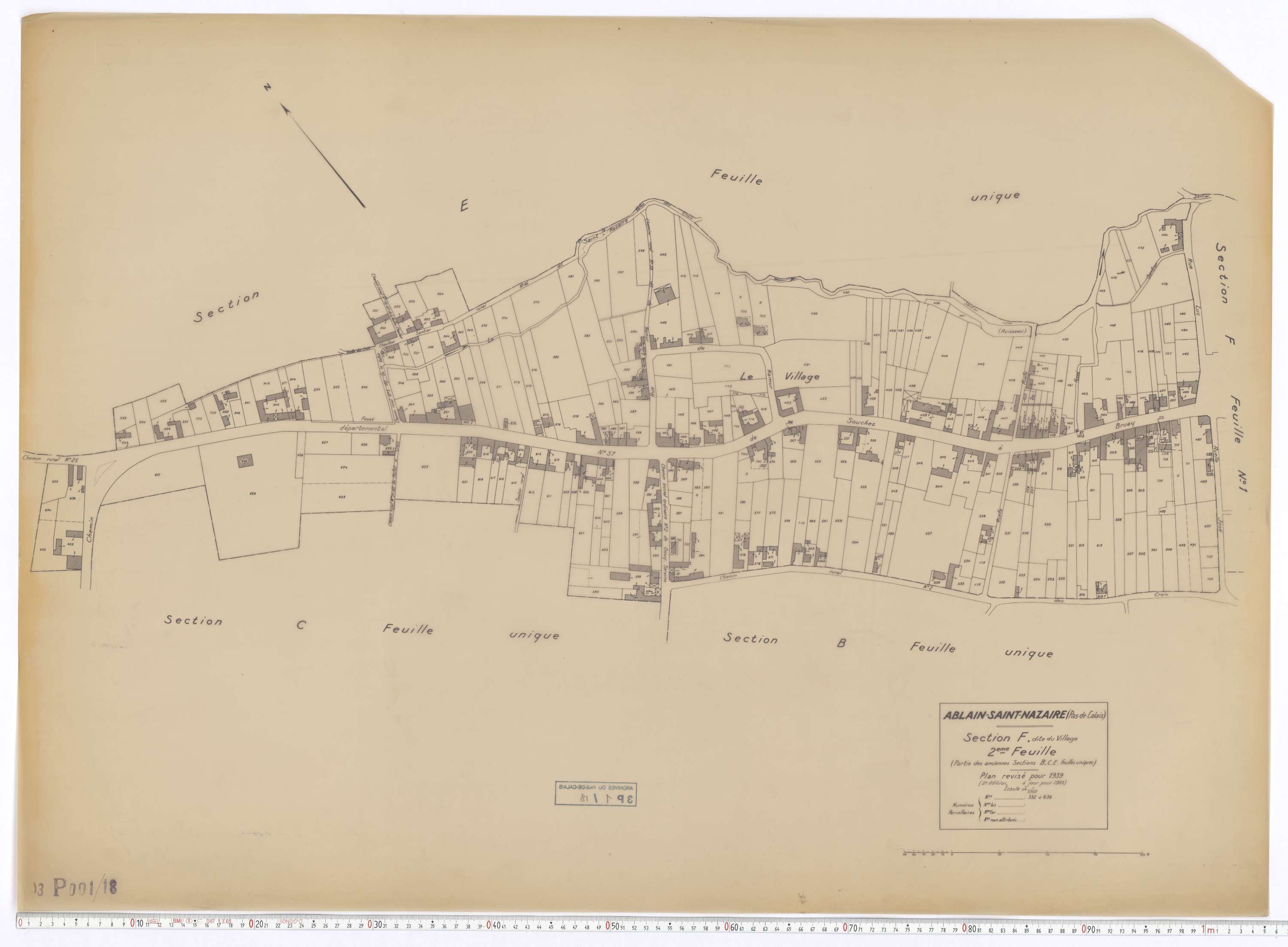 Ablain-Saint-Nazaire - Section F, feuille 2.