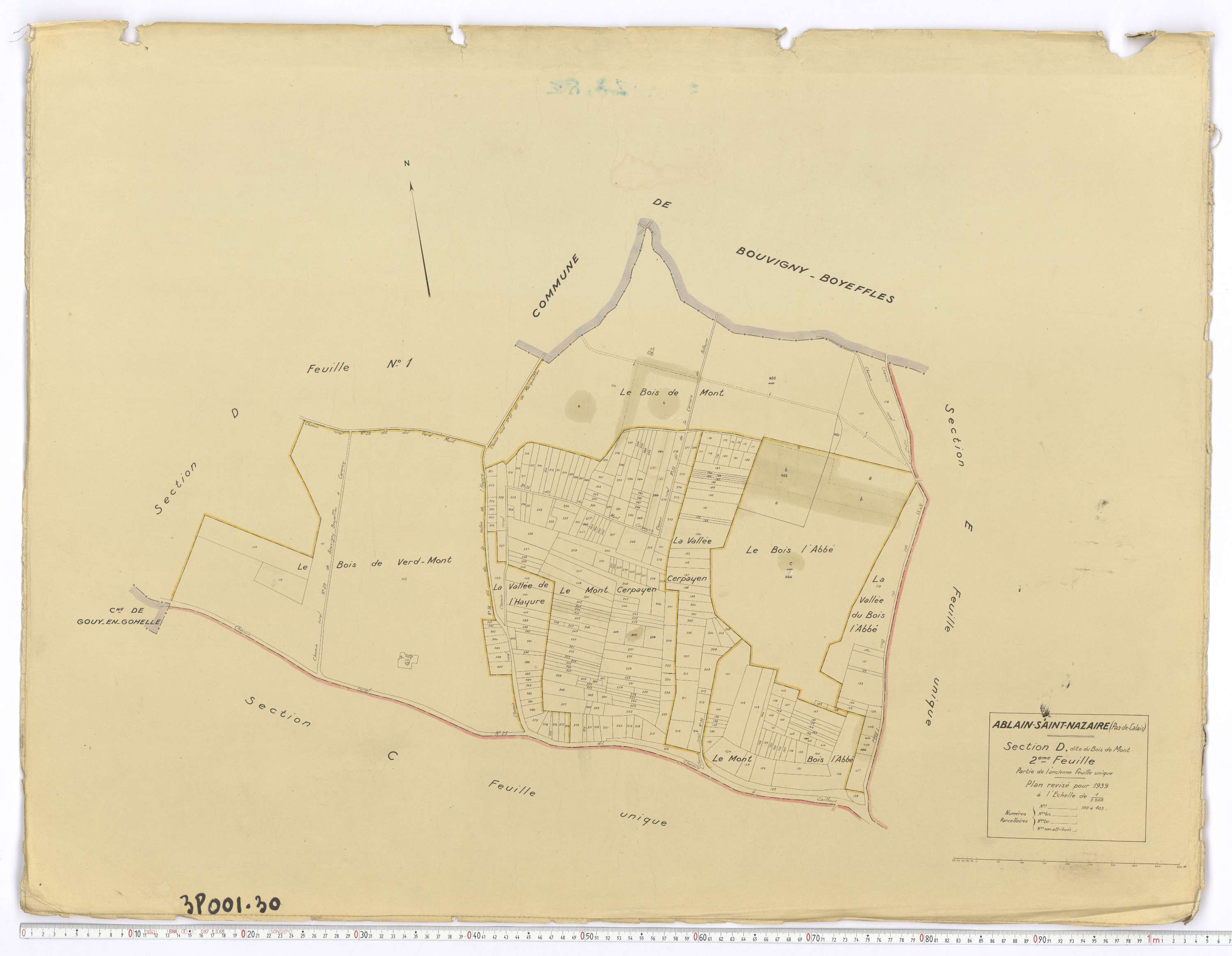 Ablain-Saint-Nazaire - Section D, feuille 2.