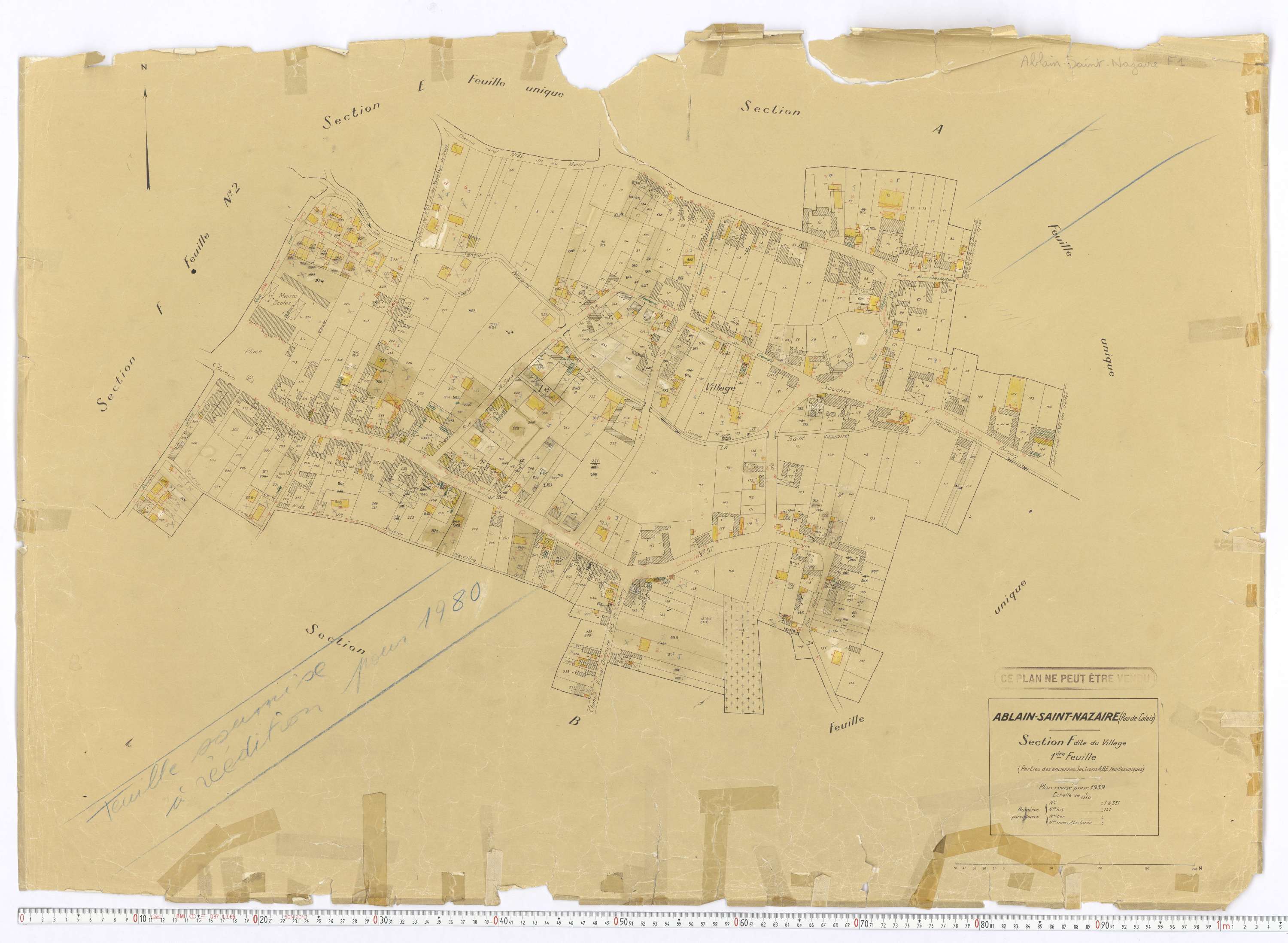 Ablain-Saint-Nazaire - Section F, feuille 1.