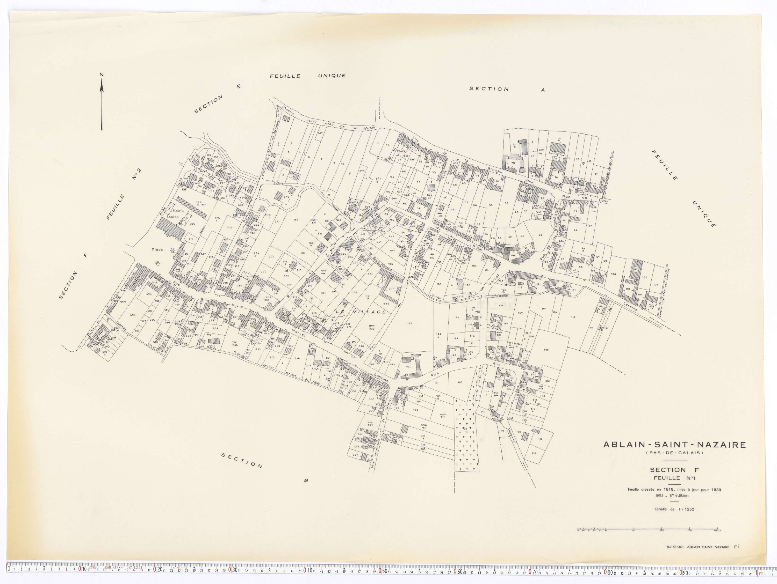 Ablain-Saint-Nazaire - Section F, feuille 1.