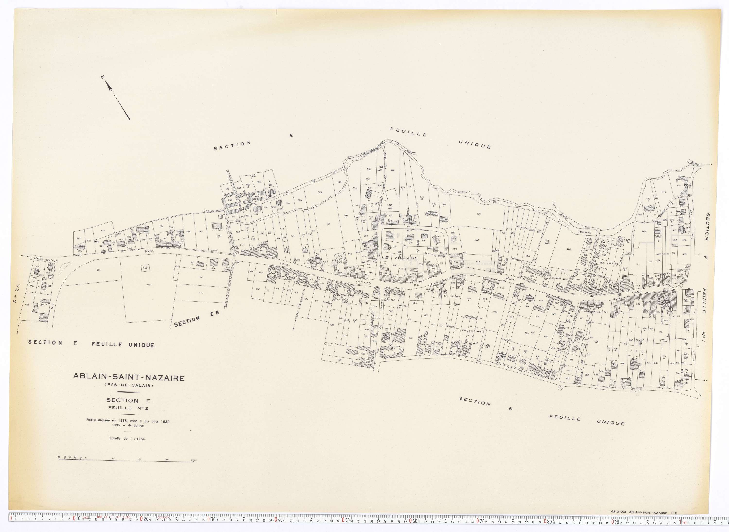 Ablain-Saint-Nazaire - Section F, feuille 2.