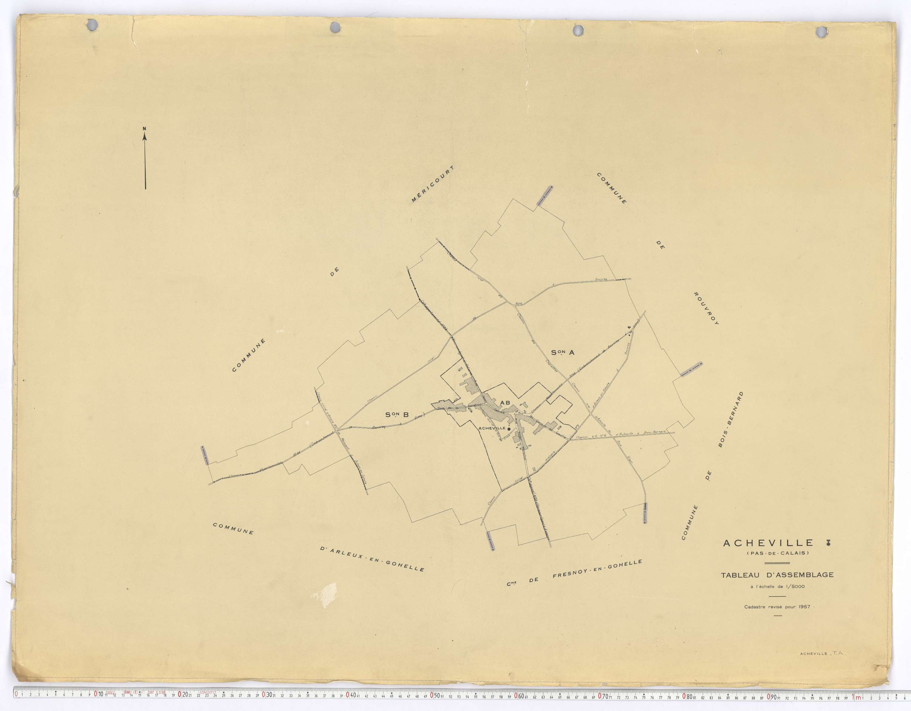 Acheville - Tableau d'assemblage.