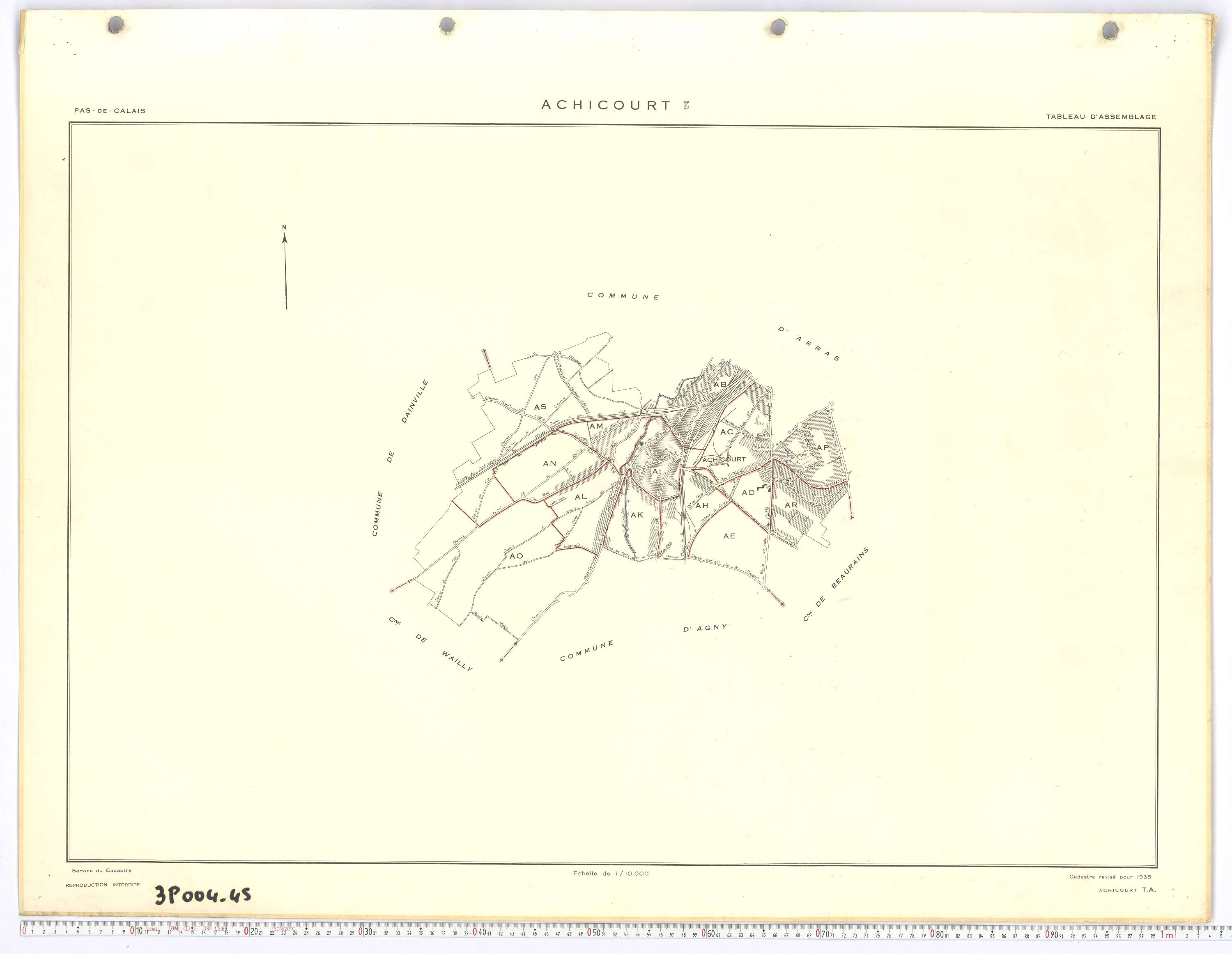 Achicourt - Tableau d'assemblage.