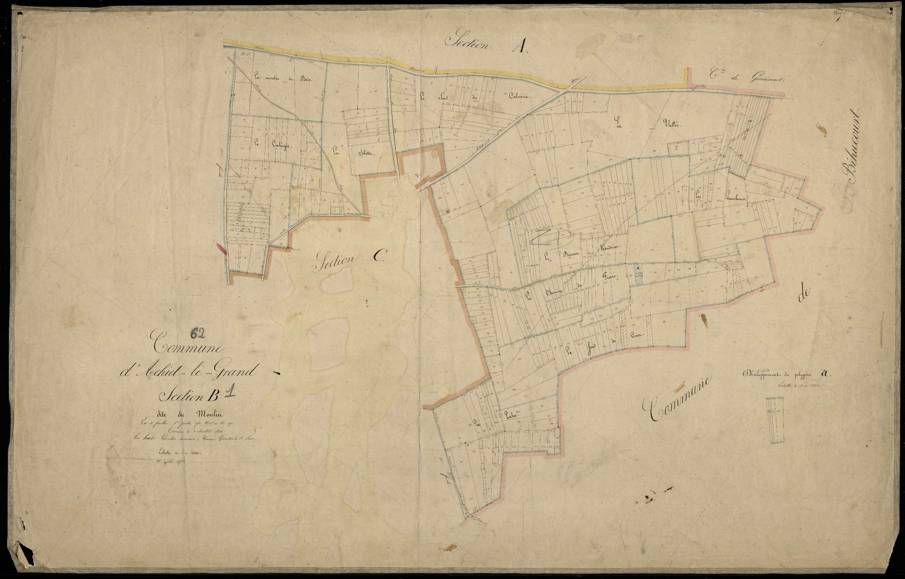 Achiet-le-Grand - Section B, 1re feuille