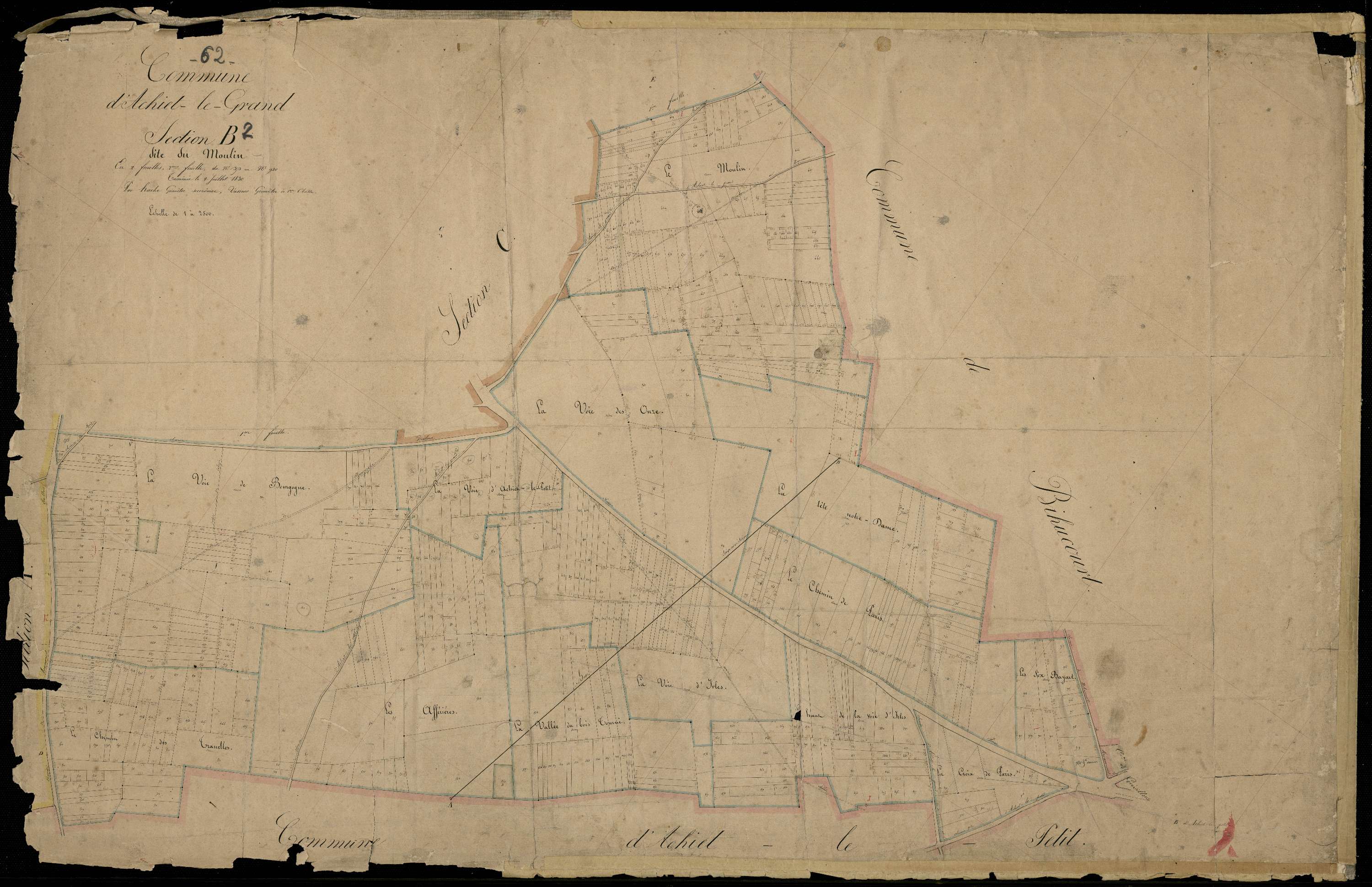 Achiet-le-Grand - Section B, 2e feuille