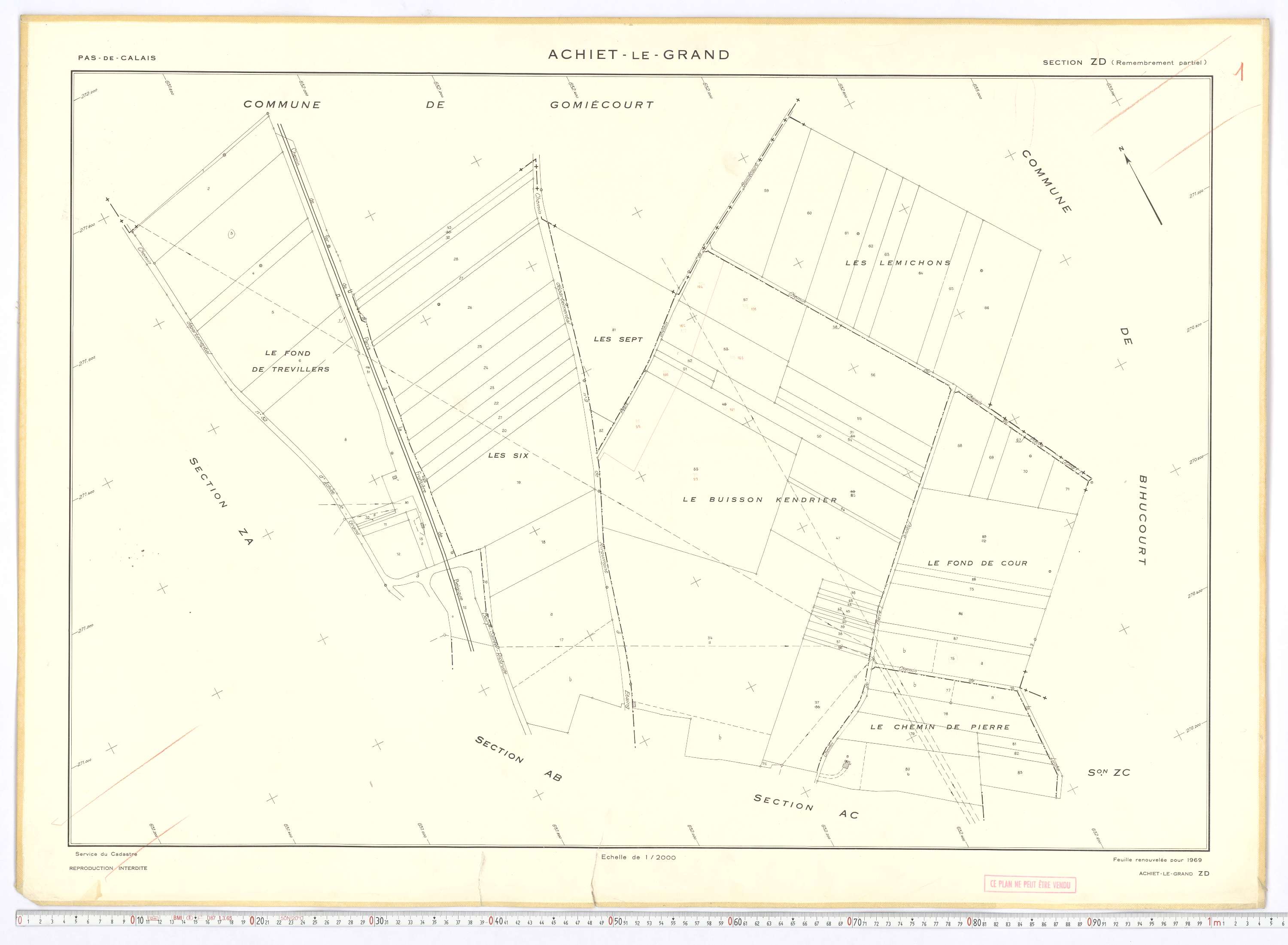 Achiet-le-Grand - Section ZD.