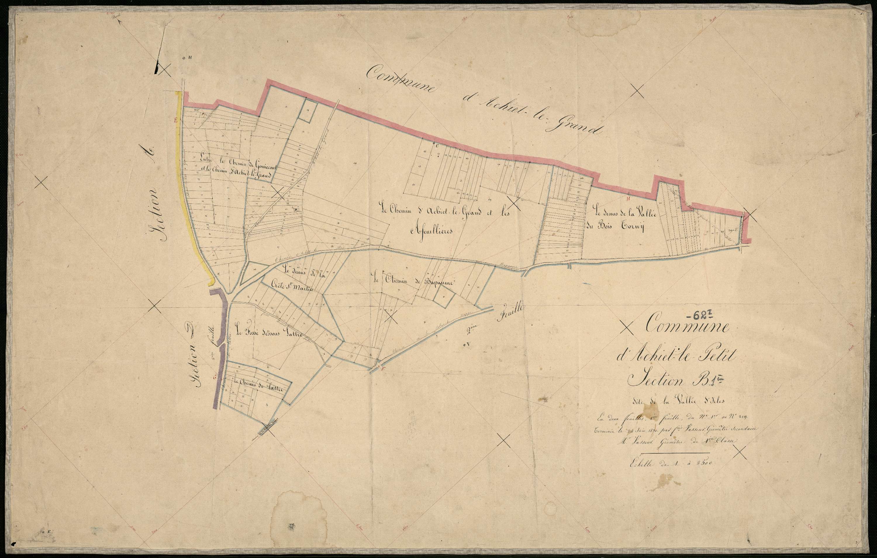 Achiet-le-Petit - Section B, 1re feuille
