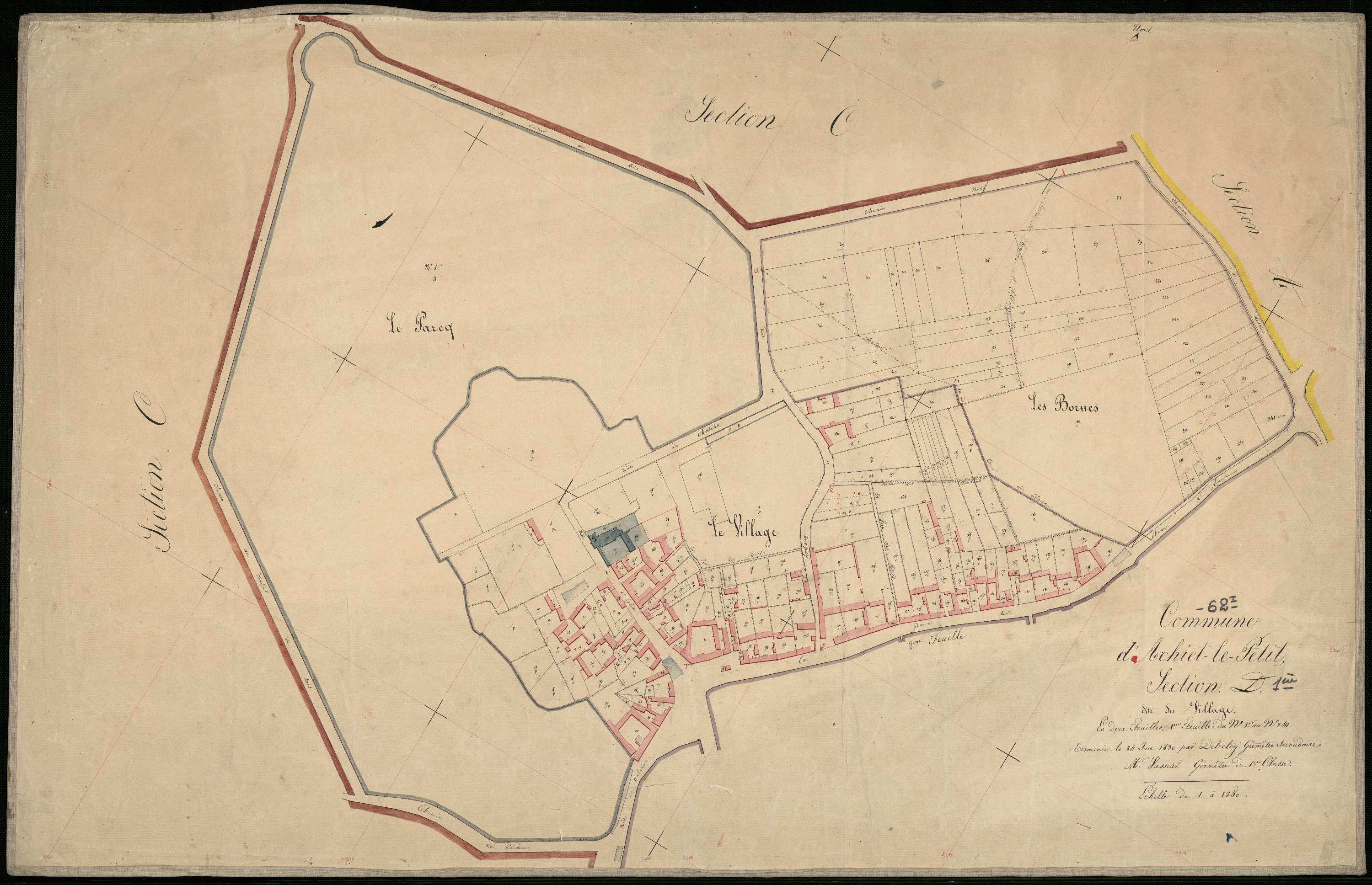 Achiet-le-Petit - Section D, 1re feuille