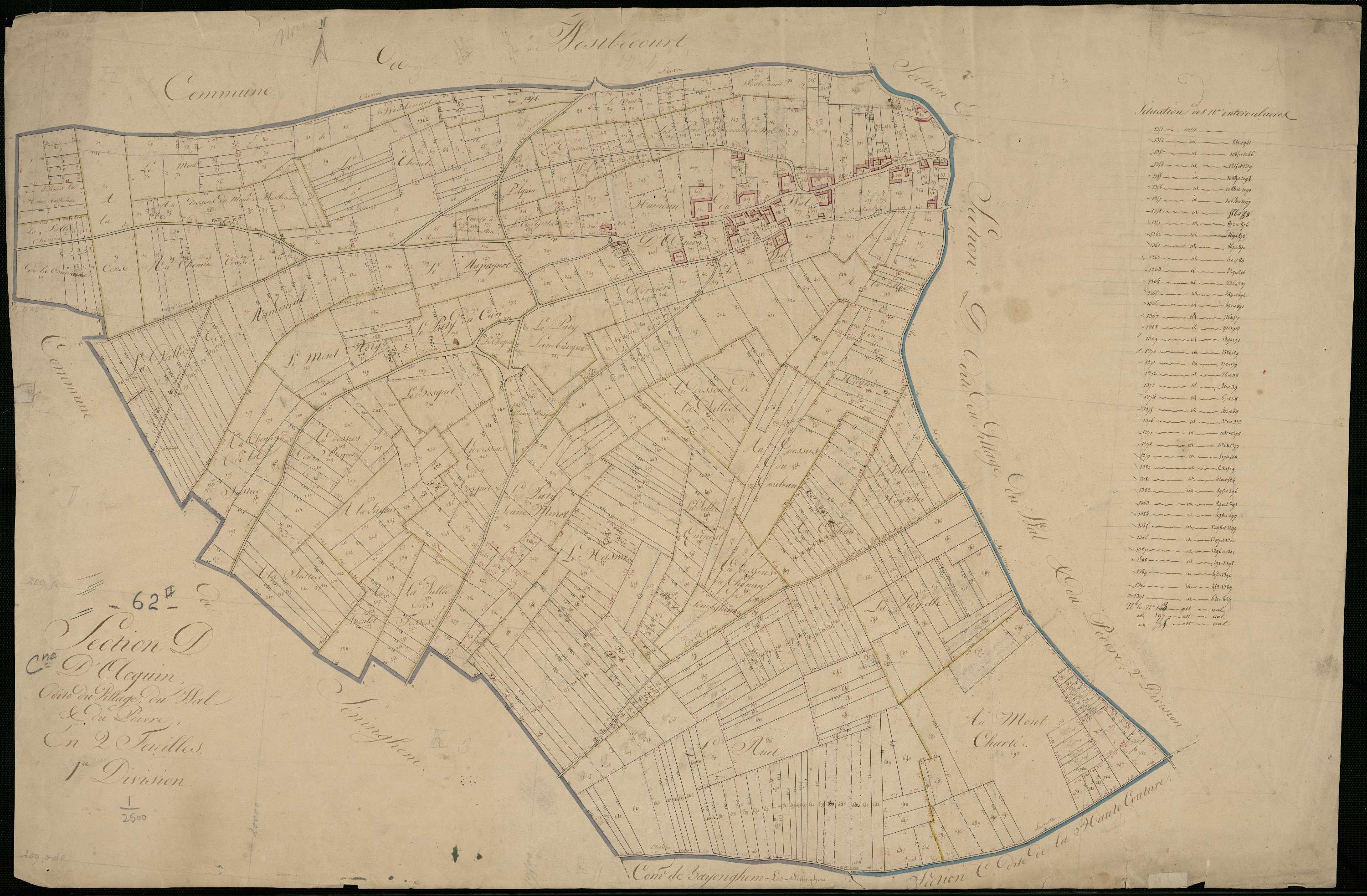 Acq - Section D, 1re feuille