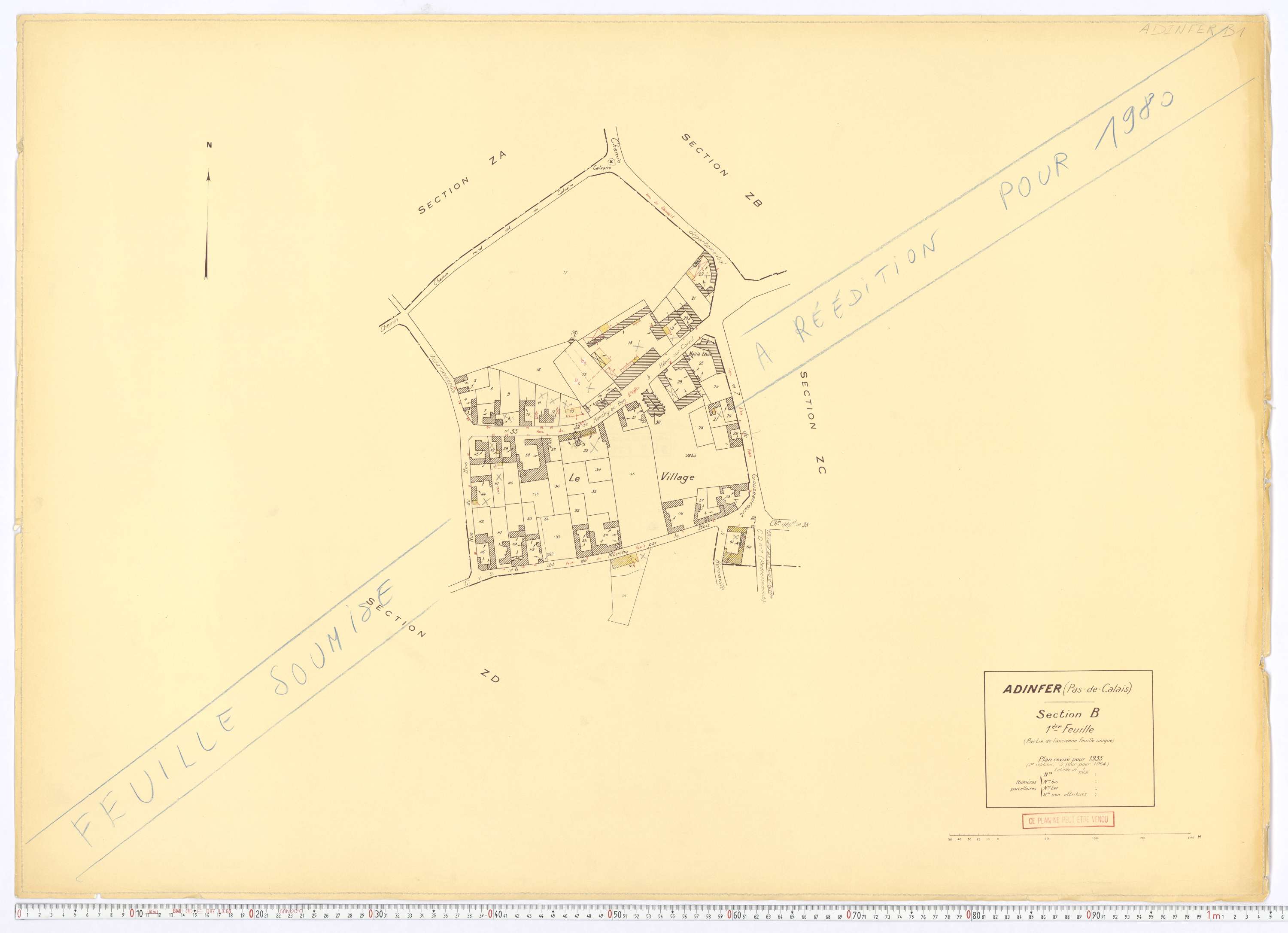 Adinfer - Section B, feuille 1.