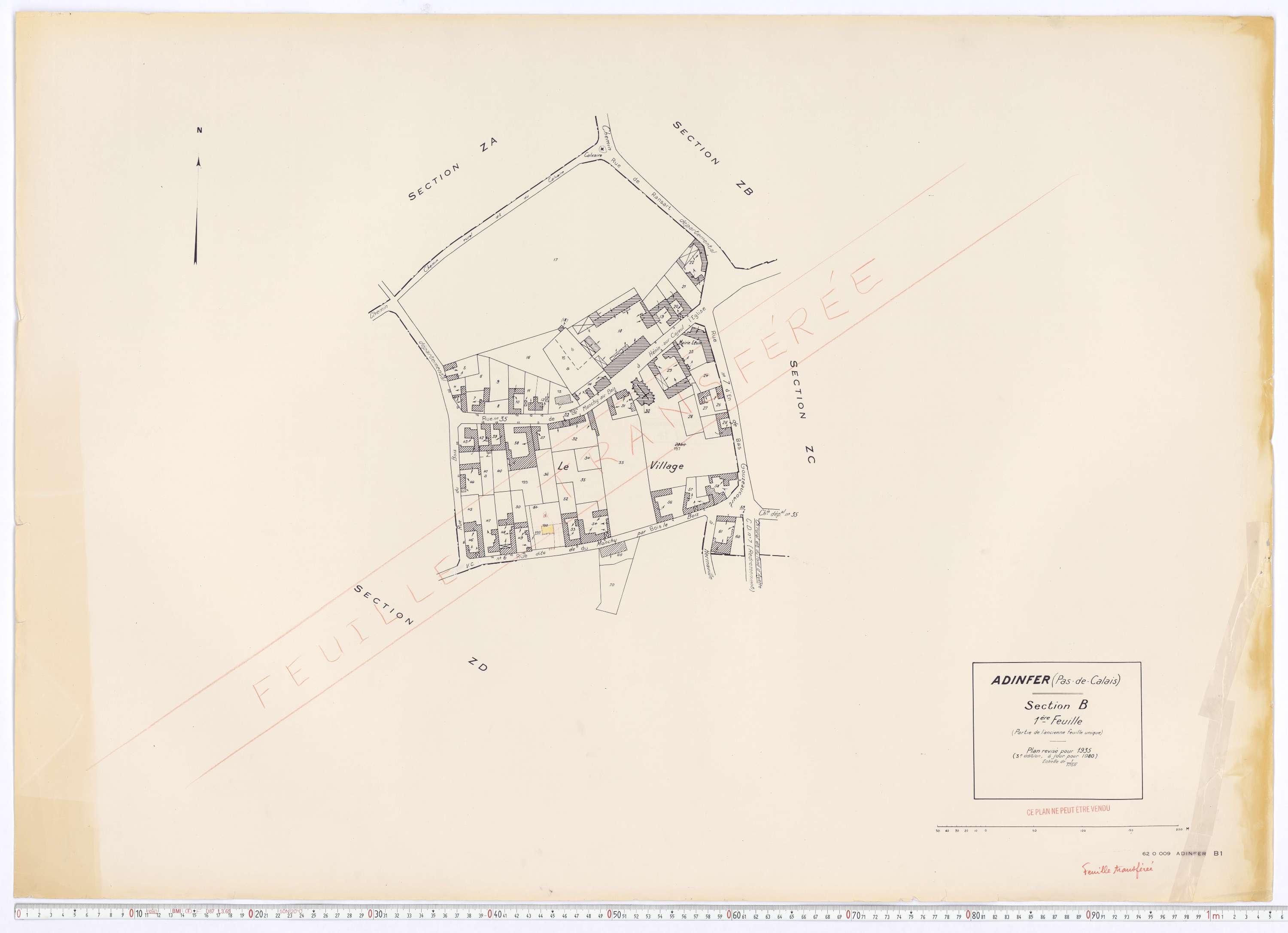 Adinfer - Section B, feuille 1.