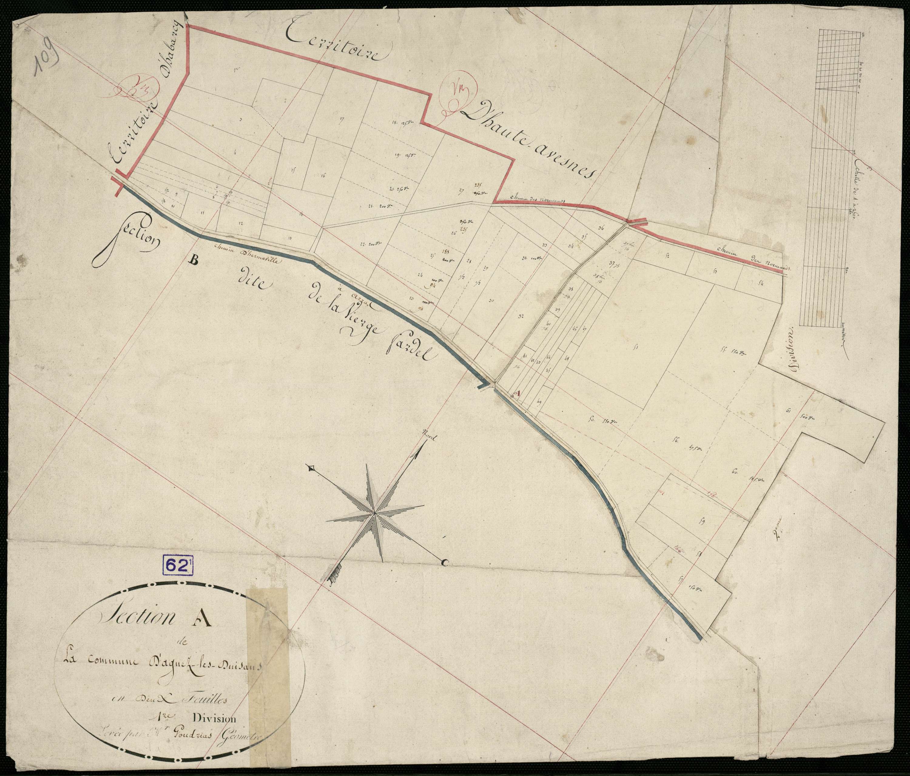 Agnez-lès-Duisans - Section A, 1re feuille