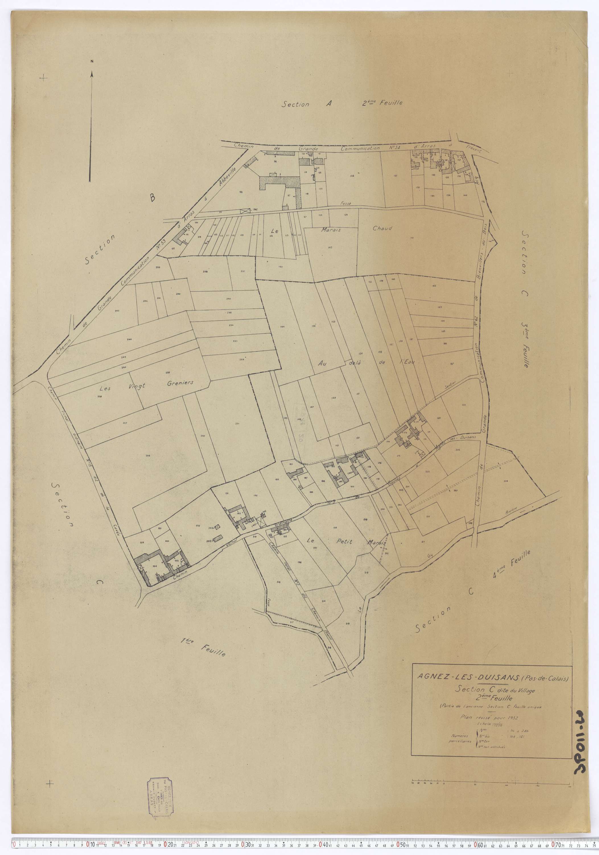 Agnez-lès-Duisans - Section C, feuille 2.