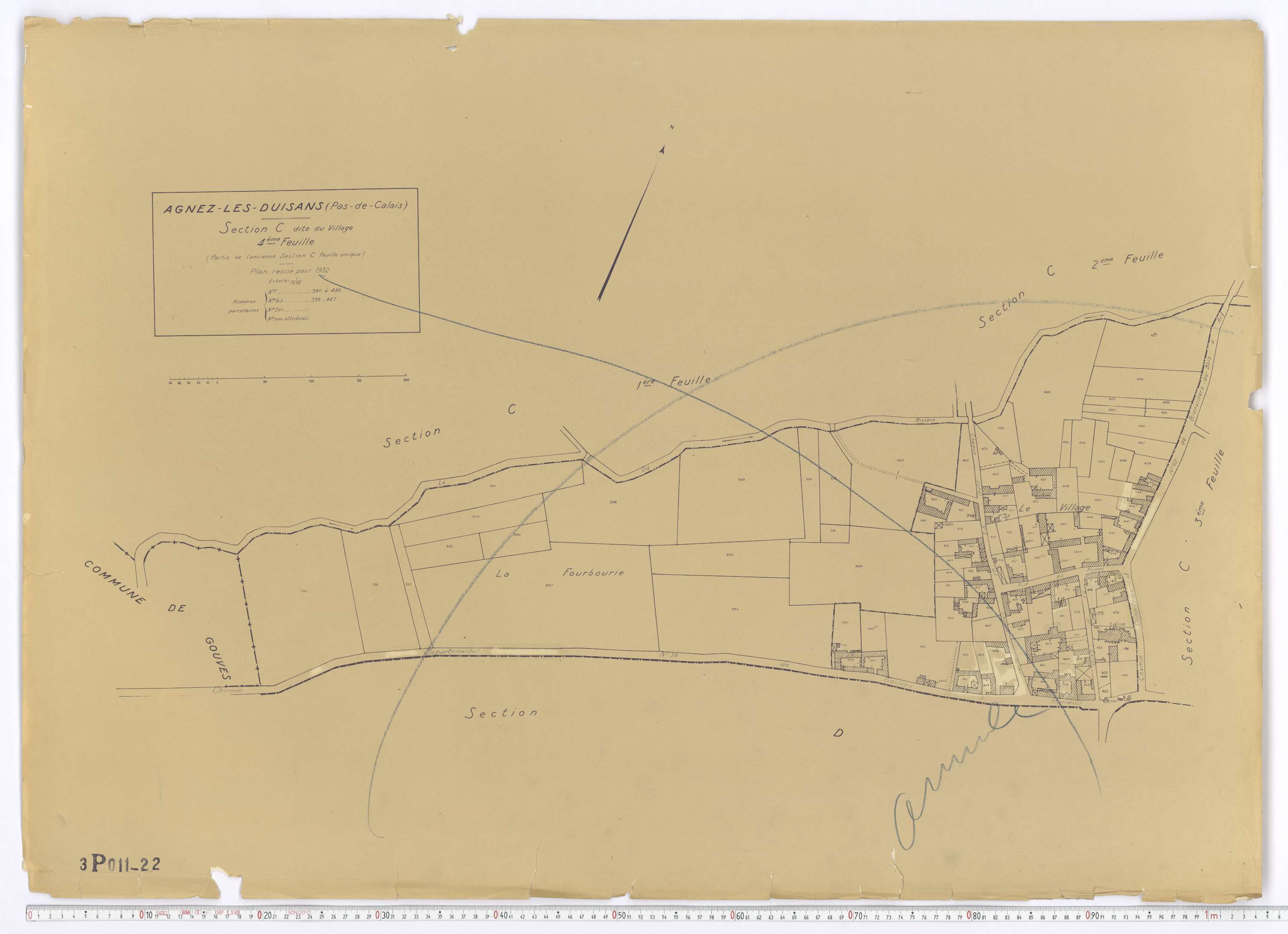 Agnez-lès-Duisans - Section C, feuille 4.