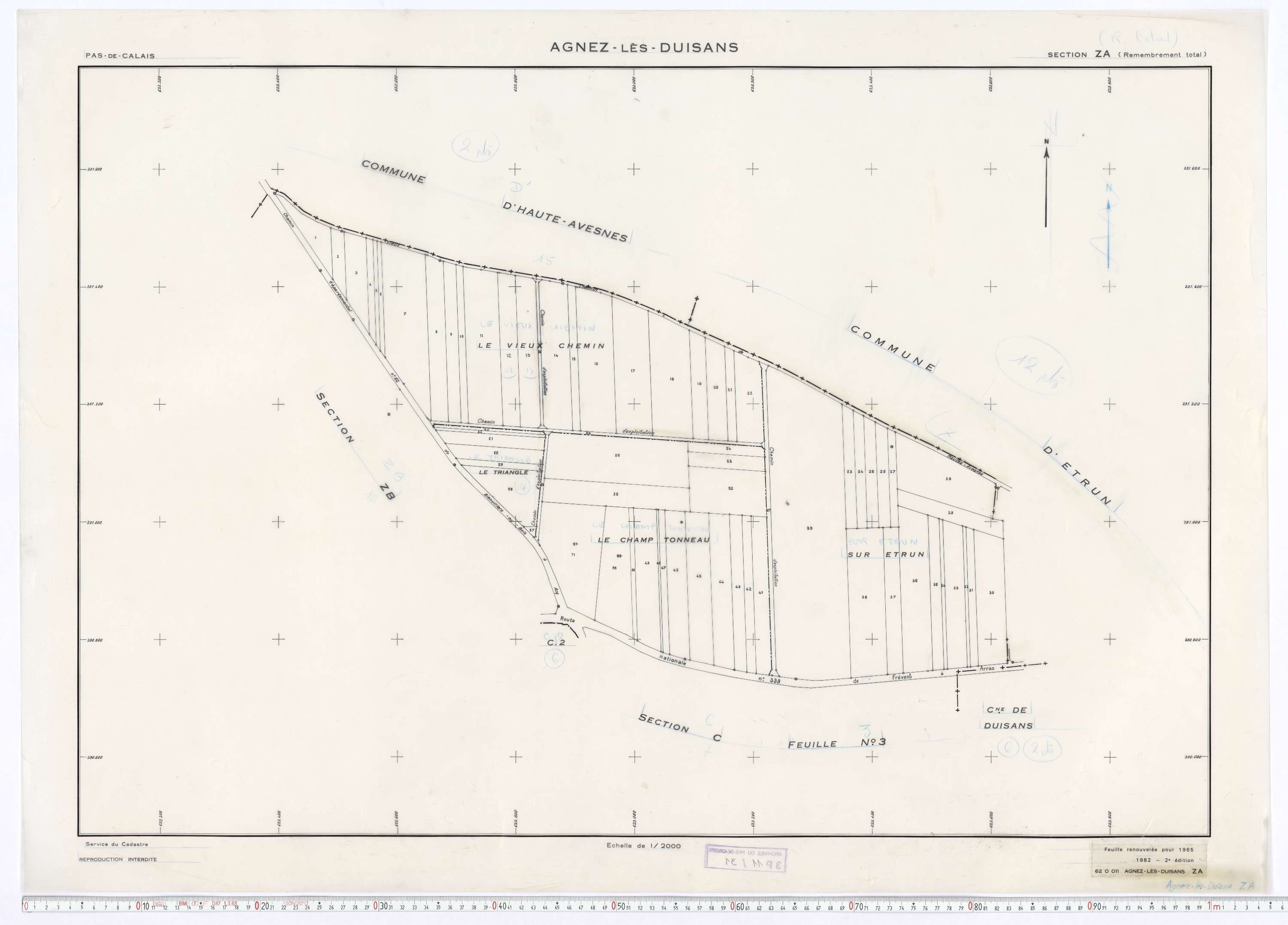 Agnez-lès-Duisans - Section ZA.