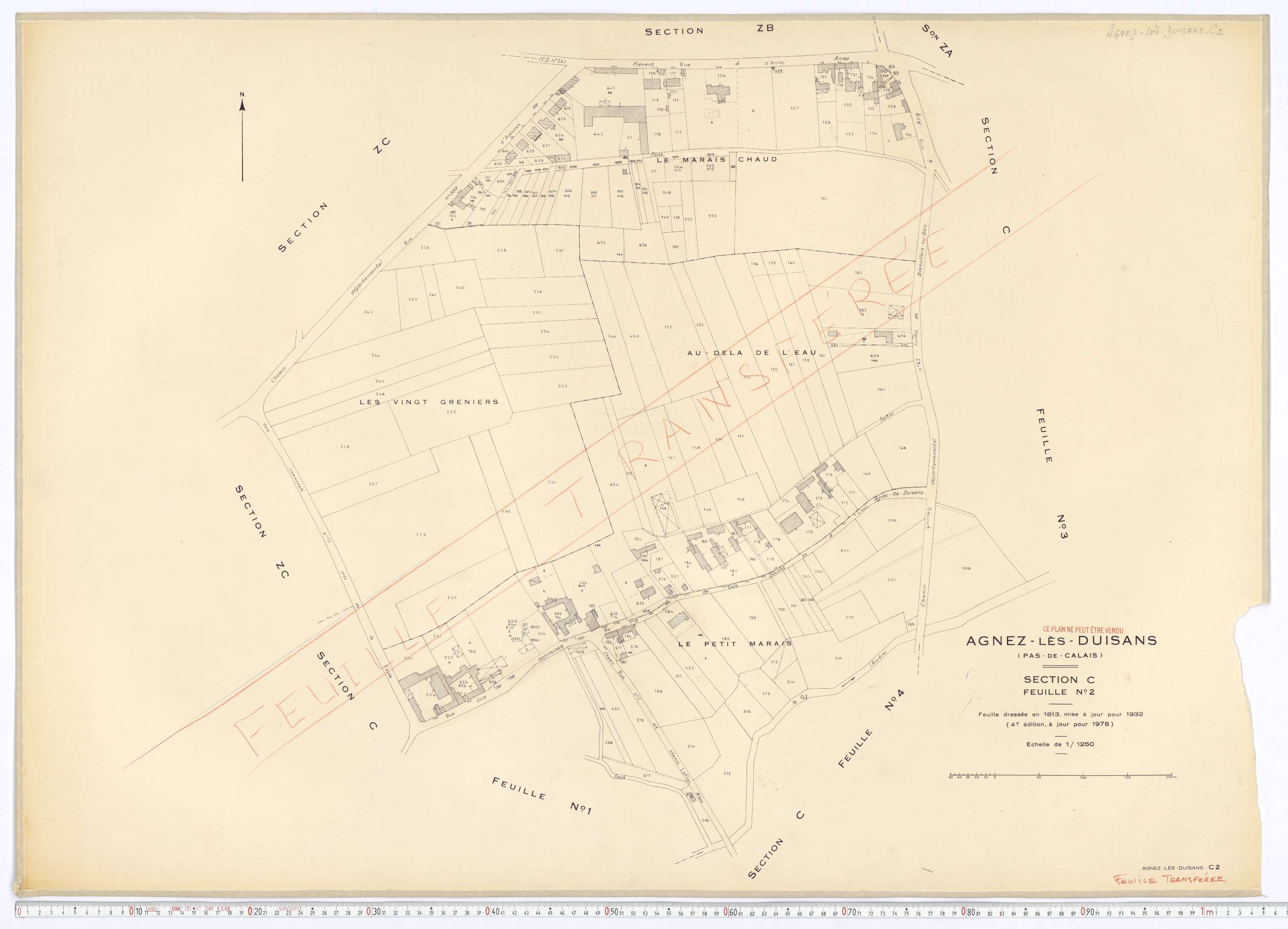 Agnez-lès-Duisans - Section C, feuille 2.