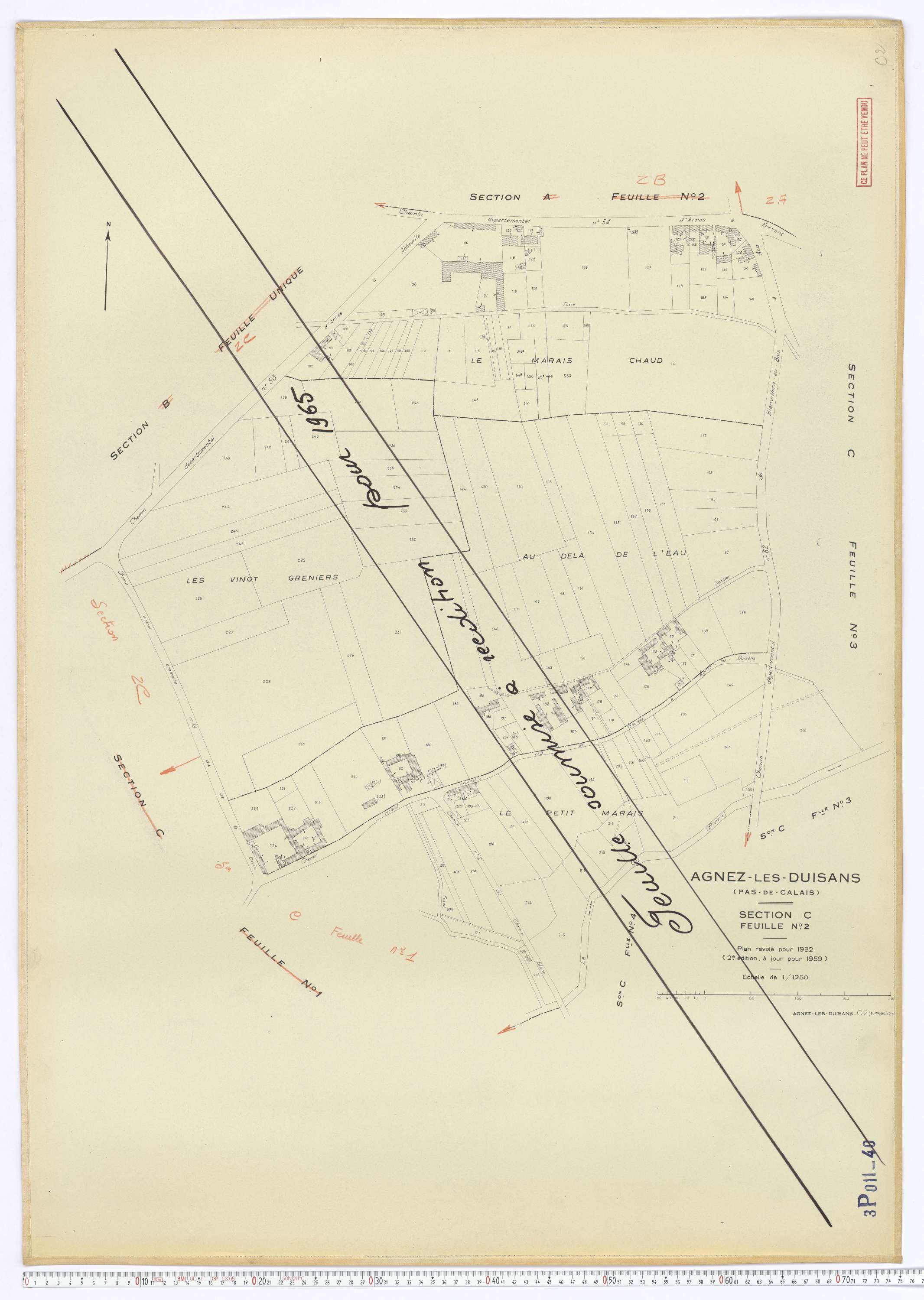 Agnez-lès-Duisans - Section C, feuille 2.