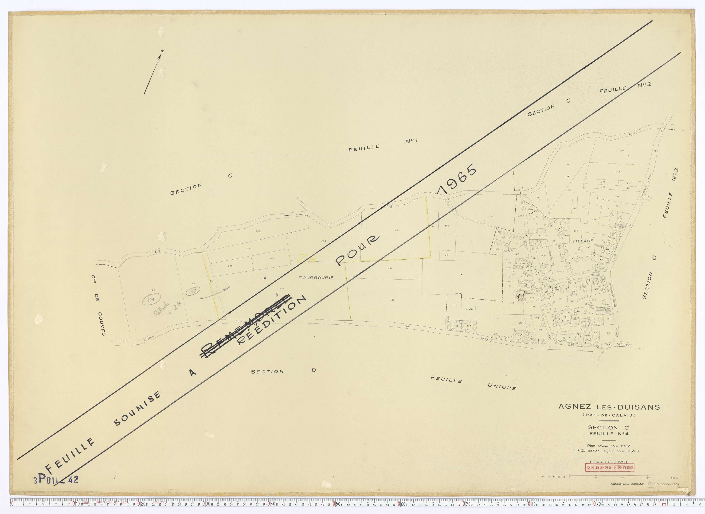Agnez-lès-Duisans - Section C, feuille 4.